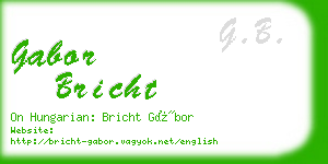 gabor bricht business card